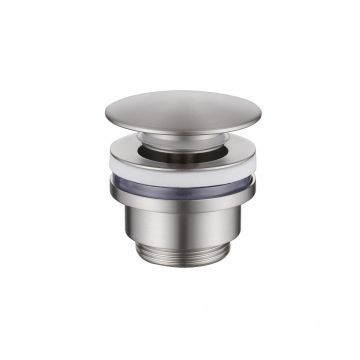 Донный клапан Abber (Аббер) AF0011SP без перелива, клик-клак, сатин