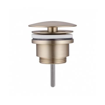 Донный клапан Abber (Аббер) AF0012G без перелива, фиксированный, золото матовое