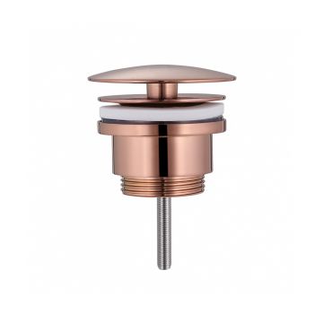 Донный клапан Abber (Аббер) AF0012RG без перелива, фиксированный, розовое золото