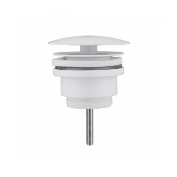 Донный клапан Abber (Аббер) AF0012W без перелива, фиксированный, белый матовый