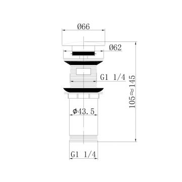 Донный клапан Abber (Аббер) AF0010W с переливом, клик-клак, белый матовый