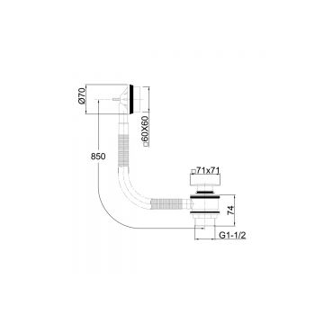 Слив-перелив для ванны Allen Brau Infinity 5.21028-00, хром