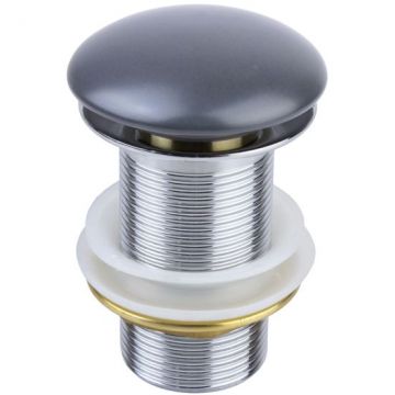 Донный клапан Bronze de Luxe (Бронз Де Люкс) без перелива темно-серый (керамическая крышка) 1002DGM