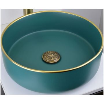 Слив с переливом Bronze de Luxe (Бронз Де Люкс) ДРАКОН для раковины (латунь) 21984 бронза