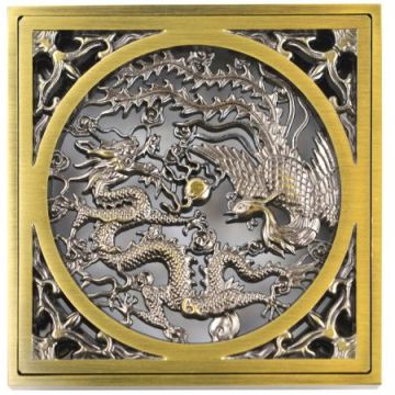 Насадка с рамкой и дизайн-решеткой Bronze de Luxe Дракон 21986 бронза