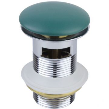 Донный клапан Bronze de Luxe (Бронз Де Люкс) зеленый с переливом (керамическая крышка) 1001/1G
