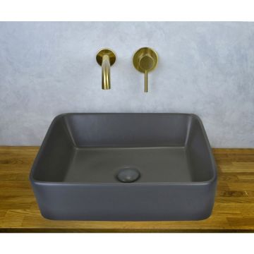 Донный клапан Bronze de Luxe без перелива керамический, серый матовый (керамическая крышка) 1003G