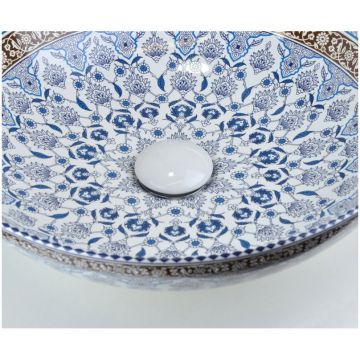 Донный клапан Bronze de Luxe (Бронз Де Люкс) без перелива, белый (керамическая крышка) 1001/1W