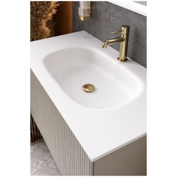 Донный клапан для раковины Створки SW-001GM с переливом, матовое золото, Stworki