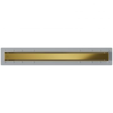 Душевой трап (лоток) Си Кей Дрейн AQCP11-60 Plain GOLD 60 см, решетка матовое золото, с сифоном, Ck Drain