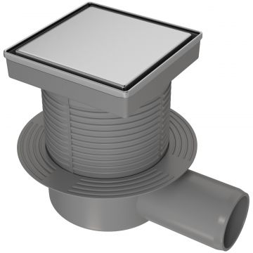Душевой трап Си Кей Дрейн 3001-0010 11x11, в пол, хром, с сифоном, Ck Drain