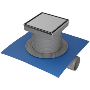 Душевой трап Си Кей Дрейн 3001-0010 11x11, в пол, хром, с сифоном, Ck Drain