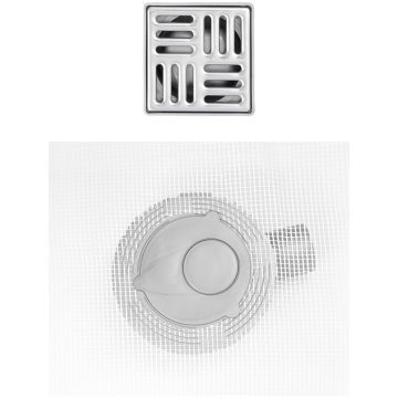Душевой трап Си Кей Дрейн 4001-0150-10 10x10, в пол, с сифоном, Ck Drain