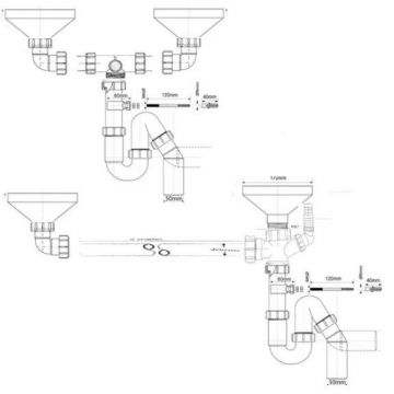 Приемная воронка McAlpine (Макальпин) овальная 1 1/2″ Н FUNNEL-B
