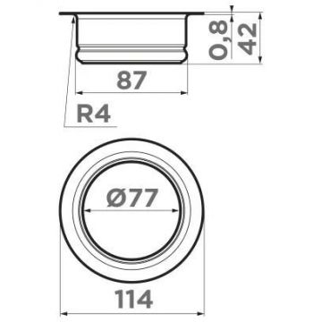 Сменная горловина для измельчителя Omoikiri (Омойкири) Nagare Slim NA-02-IN (4956836)