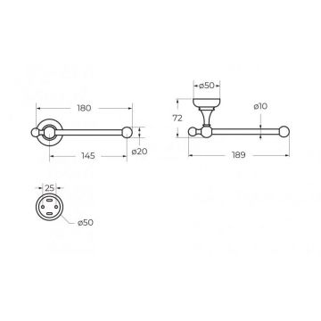 Держатель для туалетной бумаги Cezares (Цезарис) Aphrodite, цвет бронза APHRODITE-TH04-02-M