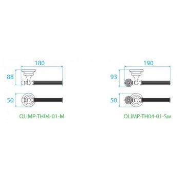 Держатель для туалетной бумаги Cezares (Цезарис) Olimp, цвет золото OLIMP-TH04-03/24-M