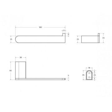держатель Cezares (Цезарес) для туалетной бумаги, цвет брашированное золото STYLUS-PH-BORO
