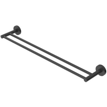 Полотенцедержатель двойной Cezares (Цезарис) Relax 65,5 см, цвет черный матовый RELAX-THD-65-NOP