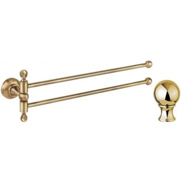 Полотенцедержатель двойной, поворотный Cezares (Цезарис) Aphrodite, цвет золото APHRODITE-TD09-03/24-M