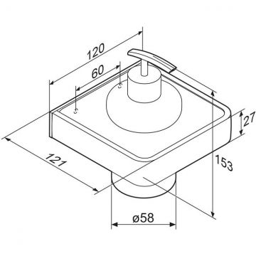 Диспенсер для жидкого мыла Damixa (Дамикса) Jupiter стекло, черный, DA7736900