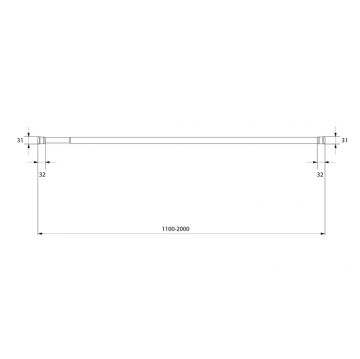 Карниз для ванной комнаты Iddis (Иддис) Elegante, 110-200 см, белый, SRW0120i14