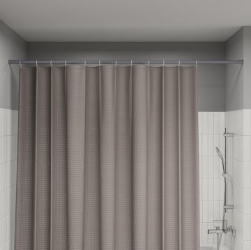 Карниз для ванной комнаты Iddis (Иддис) Elegante, 110-200 см, серый, SRC0120i14