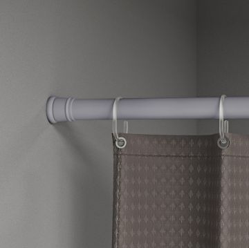 Карниз для ванной комнаты Iddis (Иддис) Elegante, 110-200 см, серый, SRC0120i14