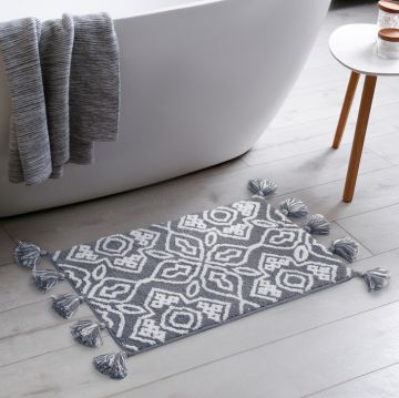 Коврик для ванной комнаты Iddis (Иддис) Dcor с кисточками, 50x80, серый, DT01P58i12