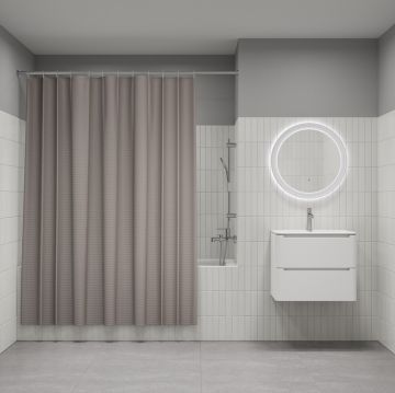 Штора для ванной Iddis (Иддис) Dcor, 200х180 см, бежевый, DW02P18i11