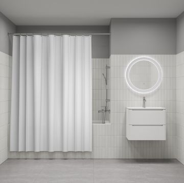 Штора для ванной Iddis (Иддис) Dcor, 200х180 см, белый, DL01P18i11