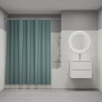 Штора для ванной Iddis (Иддис) Dcor, 200х180 см, зеленый, DW05P18i11