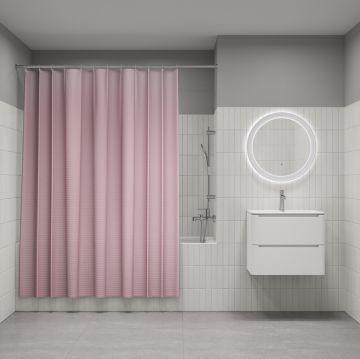 Штора для ванной Iddis (Иддис) Dcor, 200х180 см, розовый, DW04P18i11