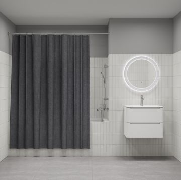 Штора для ванной Iddis (Иддис) Dcor, 200х180 см, серый, DL03P18i11