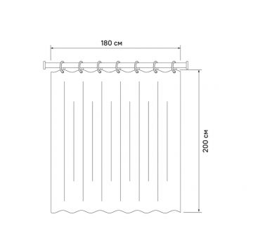 Штора для ванной Iddis (Иддис) Dcor, 200х180 см, серый, DW03P18i11