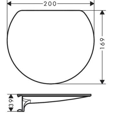 Полка Hansgrohe (Хансгрое) WallStoris WallStoris, матовый черный, 27915670