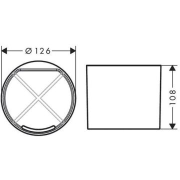 Стакан Hansgrohe (Хансгрое) WallStoris WallStoris, матовый белый, 27921700