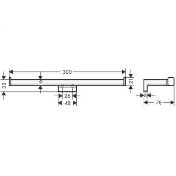 Держатель туалетной бумаги Hansgrohe (Хансгрое) AddStoris, двойной, белый матовый, 41748700