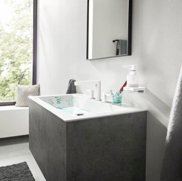 Диспенсер для жидкого мыла Hansgrohe (Хансгрое) AddStoris, белый матовый, 41745700