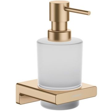 Диспенсер для жидкого мыла Hansgrohe (Хансгрое) AddStoris, шлифованная бронза, 41745140