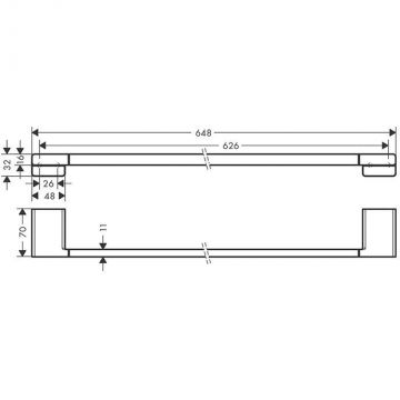 Полотенцедержатель Hansgrohe AddStoris 60 см полированное золото 41747990