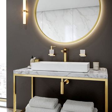 Стакан для зубных щеток Hansgrohe (Хансгрое) AddStoris полированное золото 41749990