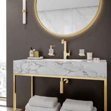 Стакан для зубных щеток Hansgrohe (Хансгрое) AddStoris полированное золото 41749990