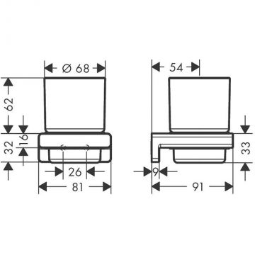 Стакан для зубных щеток Hansgrohe (Хансгрое) AddStoris полированное золото 41749990