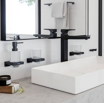 Стакан для зубных щеток Hansgrohe AddStoris, черный матовый, 41749670