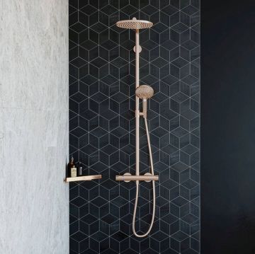 Угловая корзинка Hansgrohe (Хансгрое) AddStoris, шлифованная бронза, 41741140