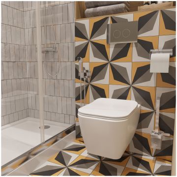 Держатель для туалетной бумаги DEKOR BANYO SS 304 SS304 6023 04 настенный, глянцевый хром, с полкой