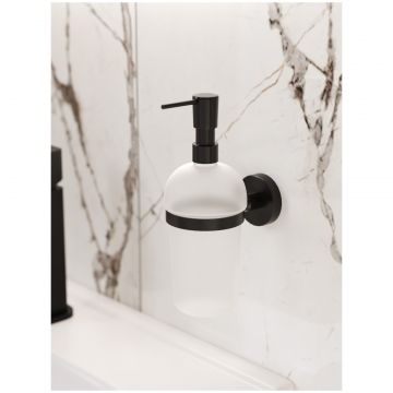 Дозатор для жидкого мыла DEKOR BANYO Alina Black A40 5012 04 настенный, черный