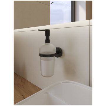 Дозатор для жидкого мыла DEKOR BANYO Alina Black A40 5012 04 настенный, черный
