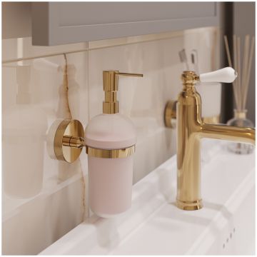 Дозатор для жидкого мыла DEKOR BANYO Alina Gold A40 5012 02 настенный, золото